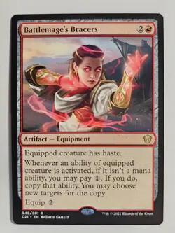 MTG Battlemage's Bracers Commander 2021 Regular Rare Magic The Gathering NM - Image 1