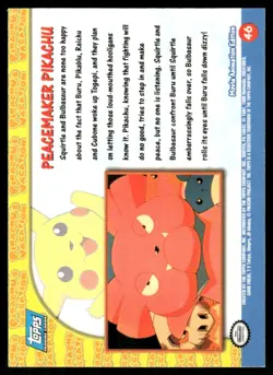 Pokemon Cards Peacemaker Pikachu #46 Topps The First Movie Trading Cards NM - Image 2