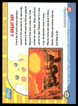 Pokemon Cards A Great Day #58 Topps The First Movie Trading Cards NM - Image 2