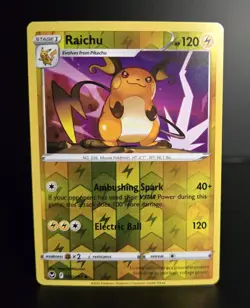 Pokemon TCG - RAICHU - 050/195 - Reverse Holo - Silver Tempest (2022) - LP/NM - Image 1