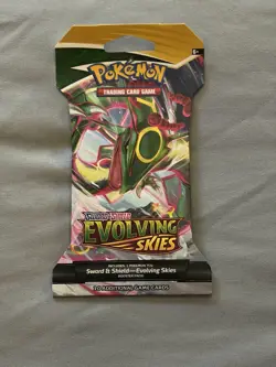 Pokemon TCG Evolving Skies Sleeved Rayquaza Booster Pack - Image 1
