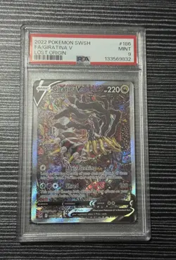 PSA 9 Giratina V Lost Origin 186/196 Holo Alt Art Ultra Rare SWSH Pokemon MINT - Image 1