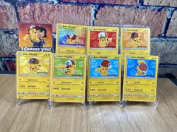 SEALED 2017 Pokemon S&M Black Star ASH’s PIKACHU Complete Bundle Promo set - Image 1