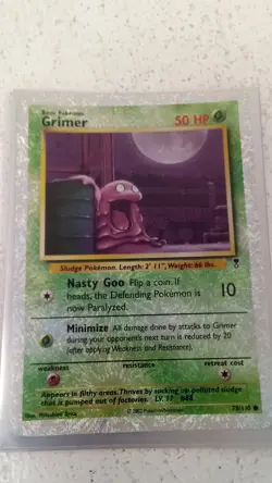 Pokemon Grimer 78/110 Legendary Collection Rev Holo + Sleeve - Image 1