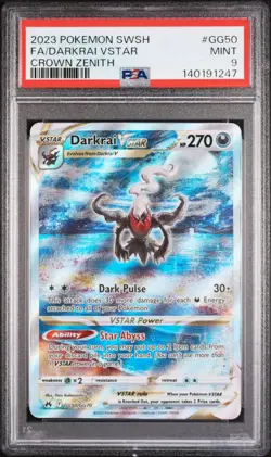 2023 Pokemon Sword And Shield Crown Zenith Darkrai VSTAR Fa PSA 9 #GG50 - Image 1