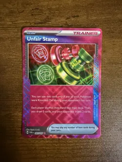 Pokemon TCG Unfair Stamp 165/167 | ACE SPEC Rare | Twilight Masquerade | NM/M - Image 1