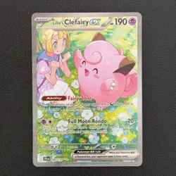 Pokemon TCG Lillie’s Clefairy ex 184/159 Journey Together SIR - NM - Image 1