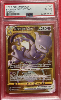 2022 Pokemon Go #86 FA/Mewtwo Vstar Secret PSA 8 - Image 1