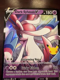 Pokemon TCG Dark Sylveon V SWSH134 Full Art Black Star Promo Rare Holo NM+ - Image 3