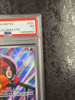 2025 POKEMON MEP EN CHARCADET PHANTASMAL FLAMES ETB #022 - PSA 7 - Image 2