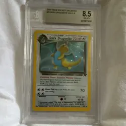Pokemon 2000 Team Rocket Dark Dragonite Holo Rare Unlimited Beckett 8.5 5/82 - Image 1