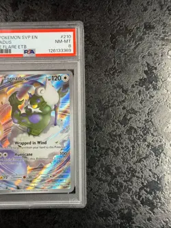 2025 POKEMON SVP EN TORNADUS WHITE FLARE ETB #210 NM-MT PSA 8 - Image 2