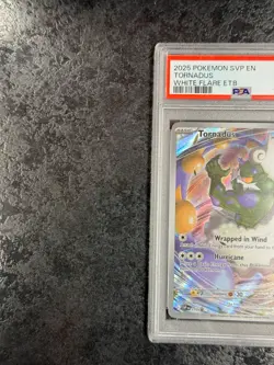 2025 POKEMON SVP EN TORNADUS WHITE FLARE ETB #210 NM-MT PSA 8 - Image 3
