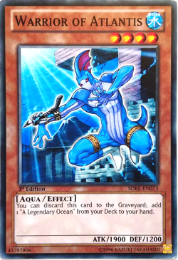 Warrior of Atlantis - SDRE-EN013 - Common - 1st Edition YuGiOh TCG Card - Image 1