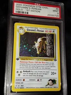 Pokemon Gym Challenge Giovannis Persian Holo 1st Edition PSA 9 MINT - Image 1