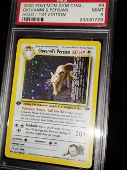 Pokemon Gym Challenge Giovannis Persian Holo 1st Edition PSA 9 MINT - Image 2