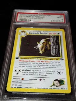 Pokemon Gym Challenge Giovannis Persian Holo 1st Edition PSA 9 MINT - Image 4