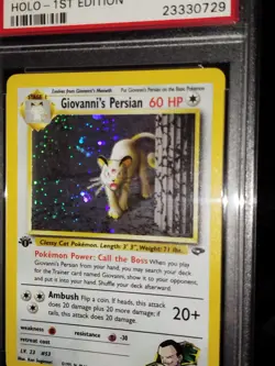 Pokemon Gym Challenge Giovannis Persian Holo 1st Edition PSA 9 MINT - Image 5