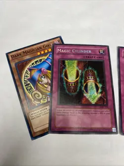 Yugioh - Magic Cylinder LON-104 SECRET & IOC-SE2 + FREE Dark Magician Girls SET - Image 2