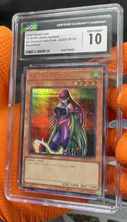 CGC 10 - Cyber Harpie Lady QCCP-JP119 Secret Rare YuGiOh! (POP. 1) Japanese - Image 4