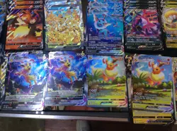 Lot of 63 Oversized Jumbo Pokemon Cards Vaporeon VMAX Jolteon VMAX Flareon VMAX - Image 5