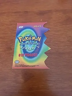 Pidgeot #18 EV12 of 12 Die-Cut Embossed Pokemon CARD Topps Series 2 LP PK0000275 - Image 2