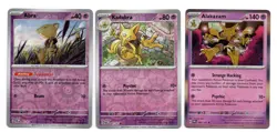 Epic Collection Abra Kadabra Alakazam Holo Foil Rare Pokemon Cards Near Mint - Image 1