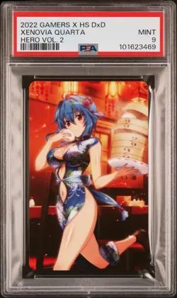 2022 GAMERS X HIGH SCHOOL DxD HERO VOL 2 ILLUSTRATION CARD XENOVIA QUARTA PSA 9 - Image 1