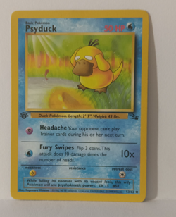 Pokemon Psyduck 53/62 Fossil Set 1st Edition 1999 WOTC Vintage Card - 02-(2) - Image 1