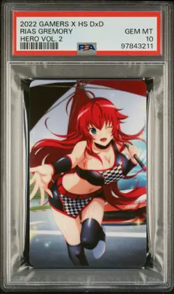 2022 GAMERS X HIGH SCHOOL DxD HERO VOL. 2 ILLUSTRATION CARD RIAS GREMORY PSA 10 - Image 1