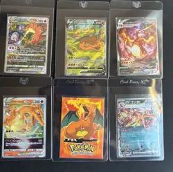 6 Charizard Pokemon Card Lot V Star V Max Topps #6 EX Holos Mixed - Image 3