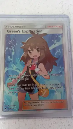 Pokemon Green's Exploration 209/214 Full Art Trainer Card - Image 2