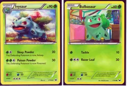 BULBASAUR 1/108 & IVYSAUR 2/108 - 2 DARK EXPLORERS Pokemon Cards-Nonholo NM/M - Image 1