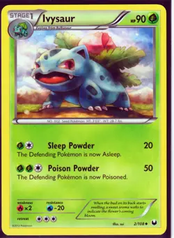 BULBASAUR 1/108 & IVYSAUR 2/108 - 2 DARK EXPLORERS Pokemon Cards-Nonholo NM/M - Image 3