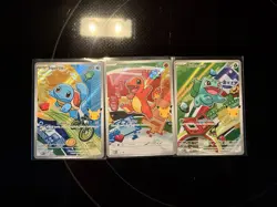 Pokemon Holo Card Lot 2026 NEW Squirtle Charmander Bulbasaur 30th Anniversary - Image 1
