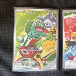 Pokemon First Partner 30th Bulbasaur Charmander Squirtle Promo Set 3 Cards Kanto - Image 2