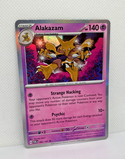 Alakazam - Pokemon Card TCG - Holo Foil Rare - Mint Pack Fresh Mint (PSA 8-9) - Image 1