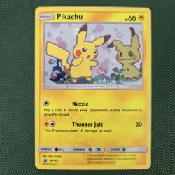 MP Pikachu SM162 2019 Sun and Moon Black Star Cosmos Holo Promo Pokemon Card - Image 1