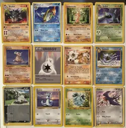 Vintage Pokemon Card Lot Of 12 Various Sets 1999-2007 WOTC HP Commons, Rares - Image 1
