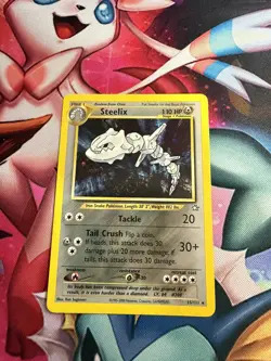 Pokemon TCG Steelix Holo Card Rare 15/111 Neo Genesis LP Vintage WOTC - Image 1