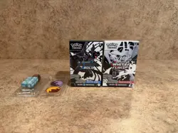 Pokemon Black Bolt and White Flare Booster Bundle Set of 2 Sealed New+Free Cards - Image 1