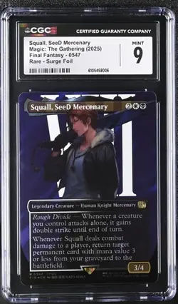 2025 Magic Final Fantasy SQUALL, SeeD Mercenary, Surge Foil, CGC 9 MINT, Low POP - Image 1