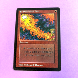 Red Elemental Blast Beta MTG 1993 Magic The Gathering Richard Thomas - Image 1