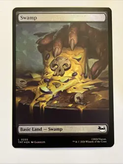 Swamp Pizza Land Foil #255 MTG Teenage Mutant Ninja Turtles TMT EN NM - Image 1