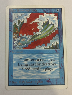 Blue Elemental Blast - LP - Magic the Gathering Unlimited Edition 1993 WotC - Image 1