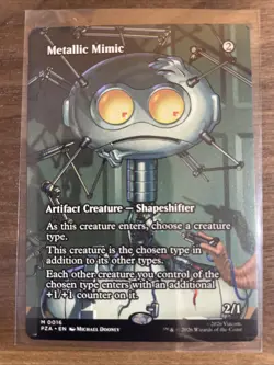 Metallic Mimic Borderless NON Foil Teenage Mutant Ninja Turtles PZA MTG Mythic - Image 1