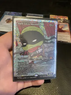 Dark Leo & Shredder (Showcase) (Fracture Foil) Teenage Mutant Ninja Turtles Foil - Image 1