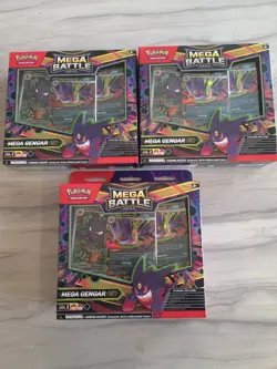 3X Mega Gengar ex Pokemon TCG Mega Battle Deck Sealed Haunter 027 - Image 1