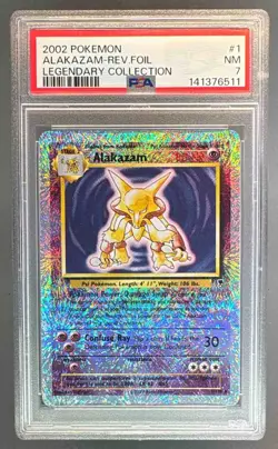 2002 Pokemon Legendary 1 Alakazam Reverse Holo PSA 7 141376511 - Image 1