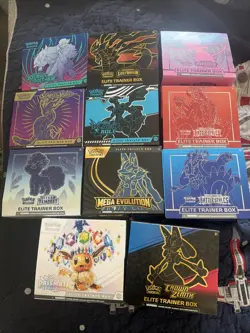 Pokemon TCG Elite trainer box Lot of 11 OPENED Read Description - Image 1